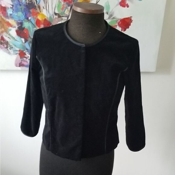 Behnaz Sarafpour Velvet 3/4 Sleeve Jacket - Picture 4 of 7